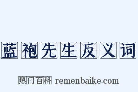 蓝袍先生反义词是什么意思的图片